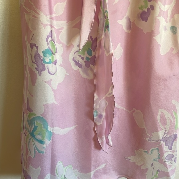 VTG Feminine Floral Nightie Miss Elaine Romantic Dress Small Pink Lingerie Bow - Picture 7 of 16